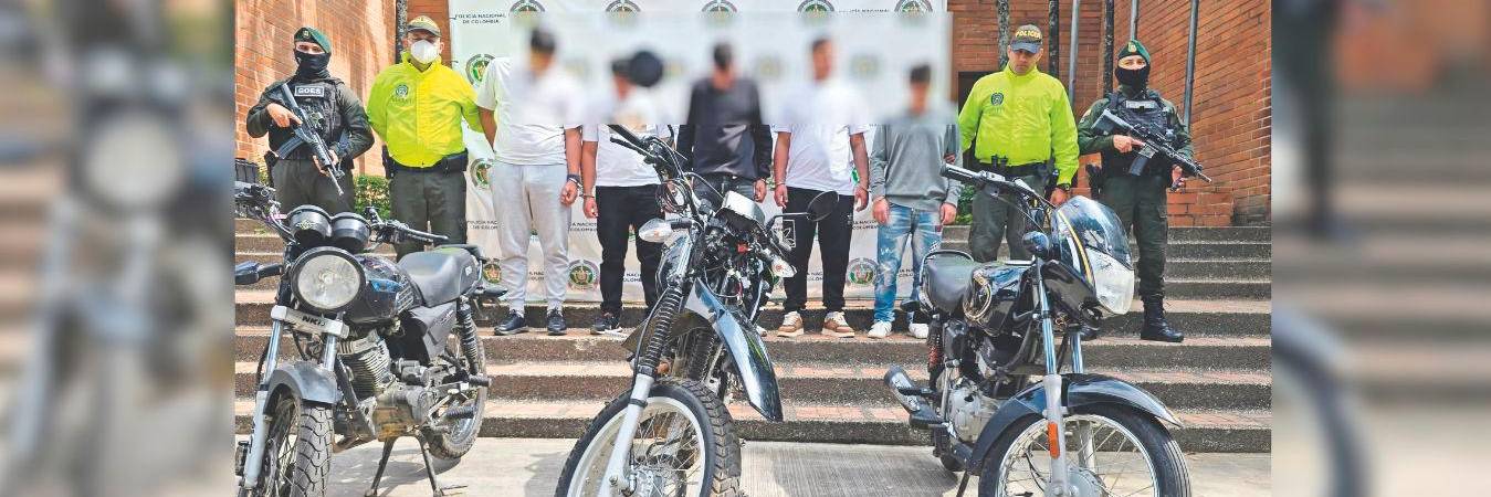 Los capturados tenían anotaciones por hurto y falsedad marcaria, entre otros. /FOTO: CORTESÍA