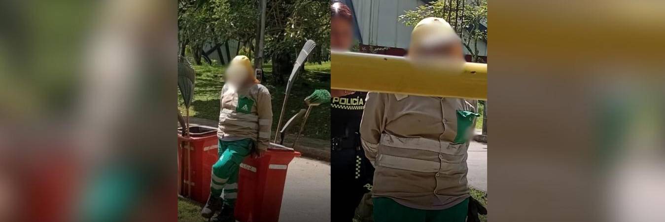 Mujer capturada en Itagüí. FOTO: EL ITAGUISEÑO 