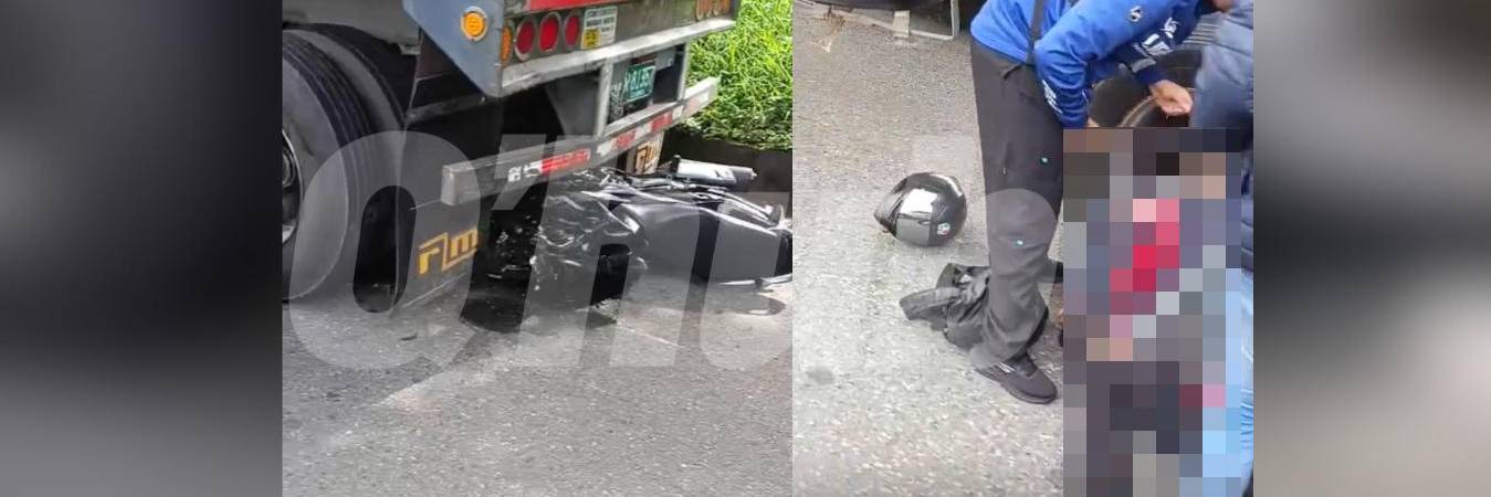 Accidente en la avenida Regional. FOTO: Q’HUBO MEDELLÍN