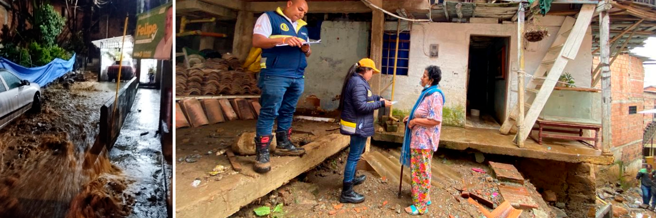 Inundaciones en Santa Rita. /FOTO: JAIRO PIEDRAHITA-ALCALDÍA DE BELLO 