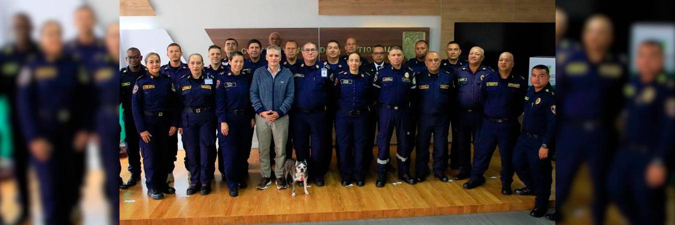 La perrita forma parte de los bomberos desde hace 10 años. /FOTO: GOBERNACIÓN DE ANTIOQUIA