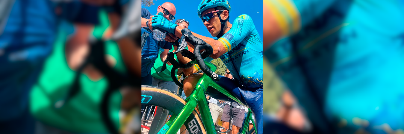 Harold Tejada buscará recortar camino en la próxima etapa de la Vuelta. /FOTO: ASTANA QZAQSTAN TEAM