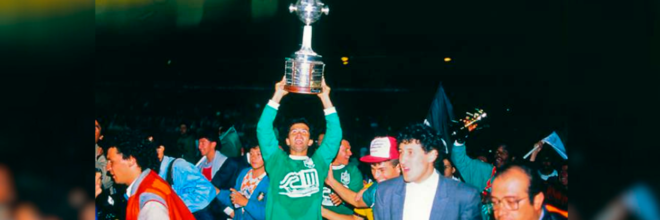 Así fue la celebración de Atlético Nacional tras ganar la Copa Libertadores 1989. /FOTO: ARCHIVO