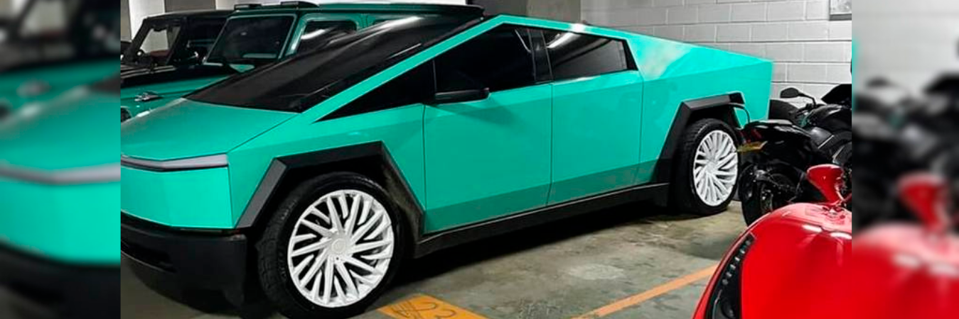 La Cybertruck está desde el mes de agosto en Medellín. /FOTO: INSTAGRAM @fierroscolombia