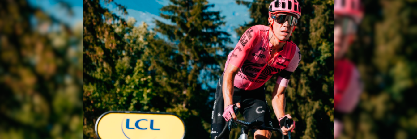 Rigorberto Urán en competencia. /FOTO: INSTAGRAM @ashleygruber-@jeredgruber