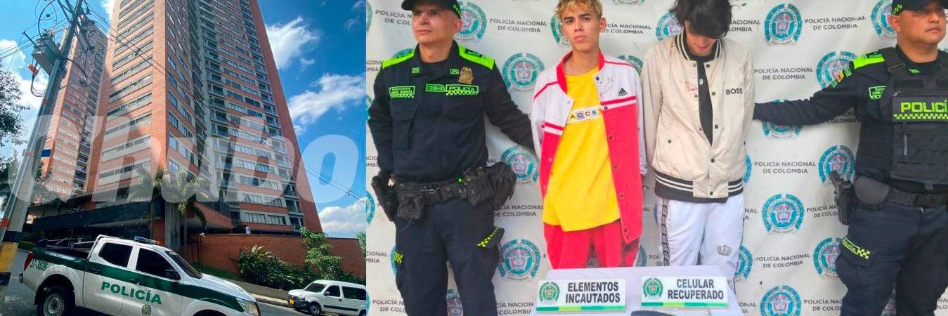 En este edificio en El Poblado Andrey Goez Posada y Dajhal Meza Salazar habrían asesinado a un gringo. /FOTOS: ANDRÉS FELIPE OSORIO GARCÍA Y CORTESÍA FISCALÍA 