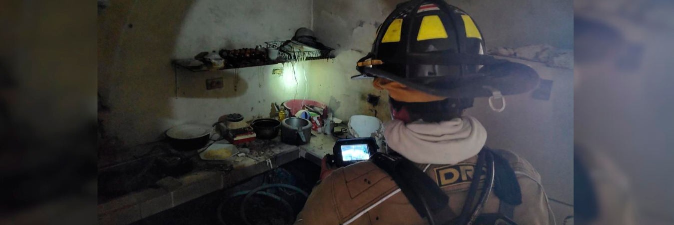 Así quedó la vivienda tras el incendio. /FOTO: ALCALDÍA DE ITAGÜÍ