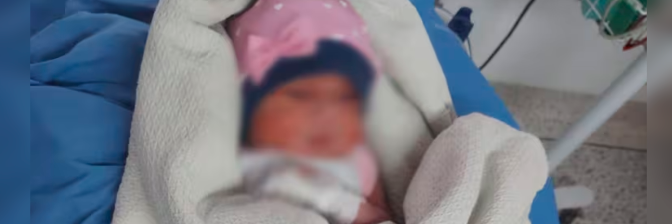 Ella es la bebé que abandonaron. /FOTO: CORTESÍA POLICÍA