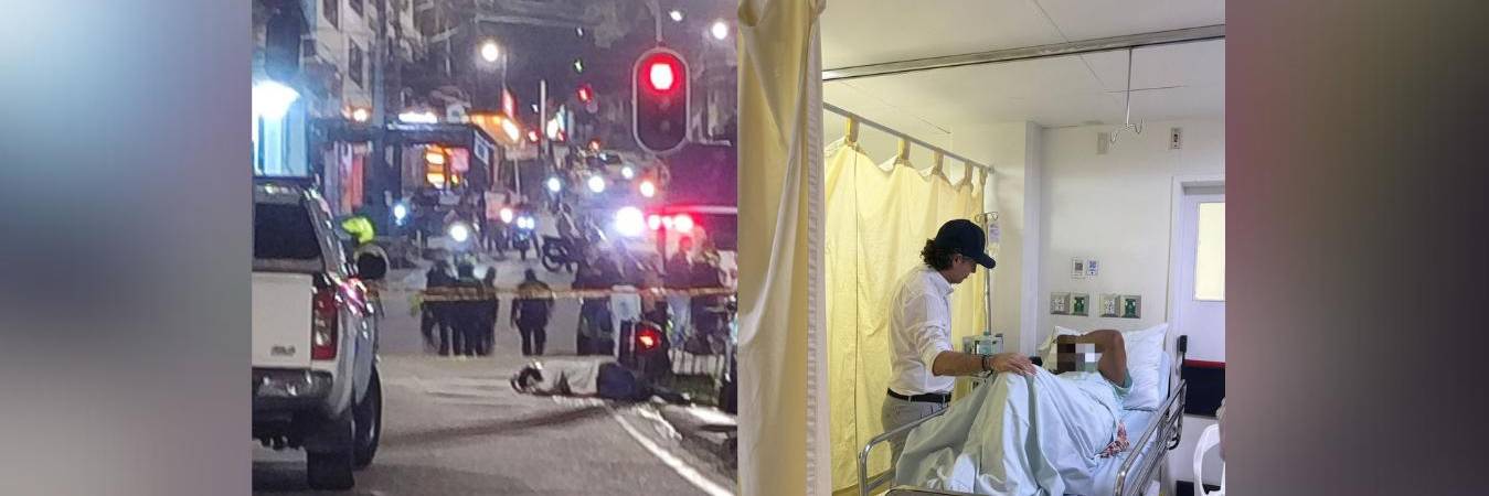 Federico Gutiérrez visitó policías heridos. FOTO: DENUNCIAN ANTIOQUIA, @FicoGutierrez