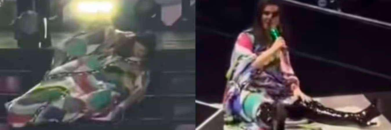 La cantante siguió su presentación. /FOTO: CAPTURA DE PANTALLA