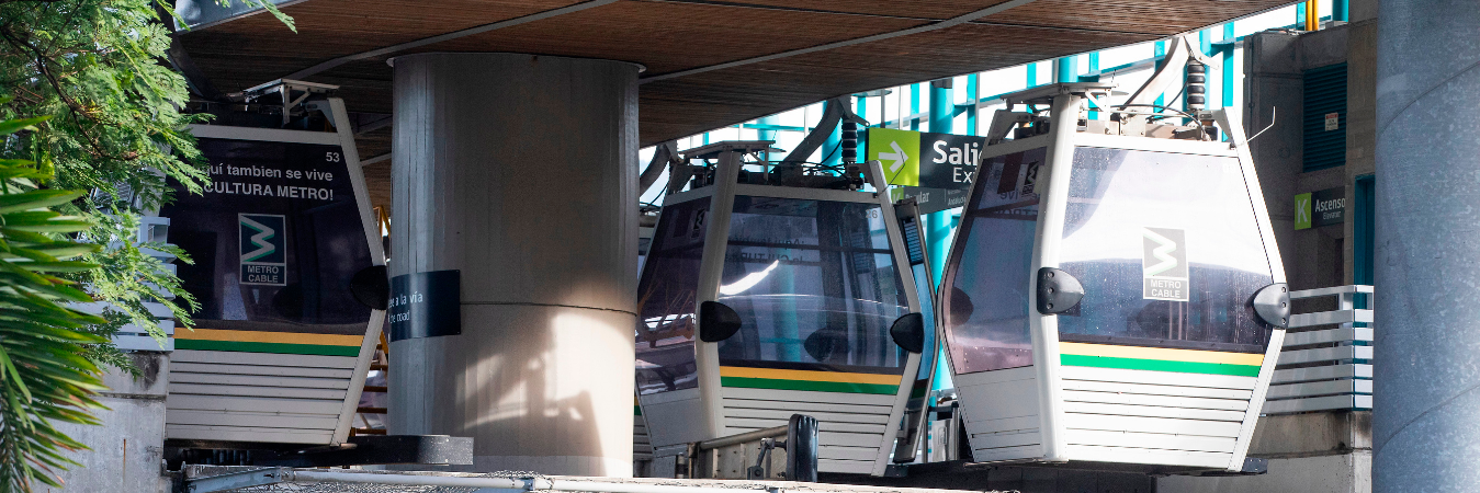 Metrocable en la estación Popular. /FOTO: ESNEYDER GUTIÉRREZ