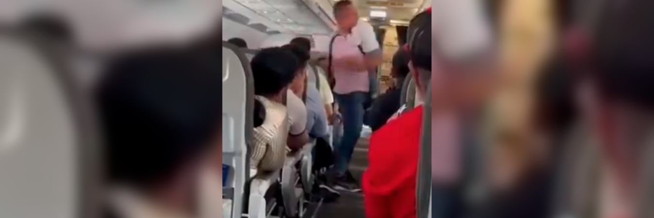 El hombre fue obligado a desembarcar el vuelo. /FOTO: CAPTURA DE PANTALLA