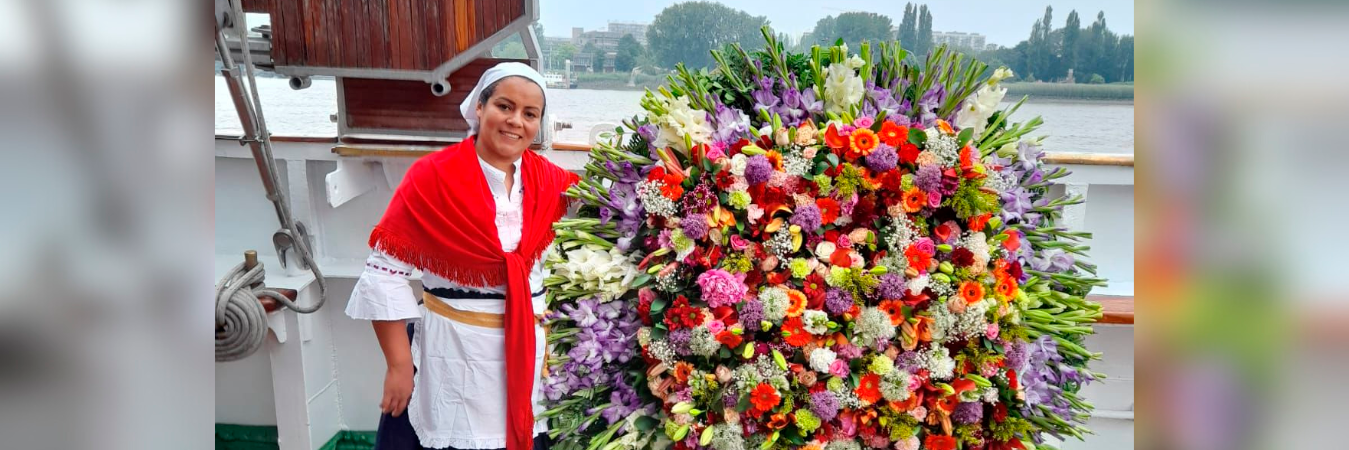 La silletera llegó el pasado viernes, 31 de mayo, a Bélgica. /FOTO: CORTESÍA