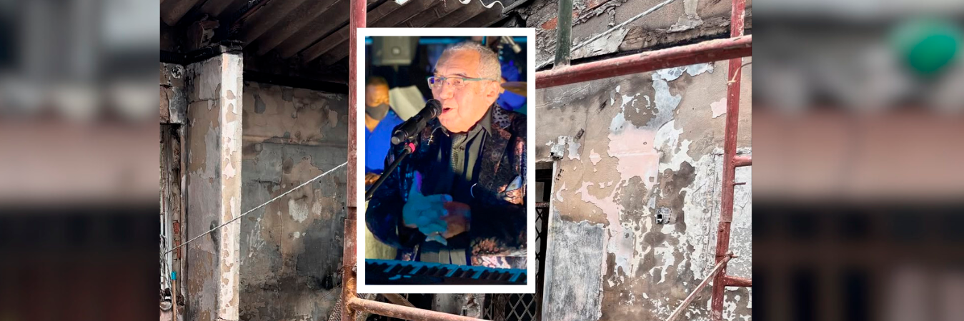 Al fondo se alcanza a ver una parte de la vivienda totalmente destruida. /FOTOS: INSTAGRAM DE ALCI ACOSTA