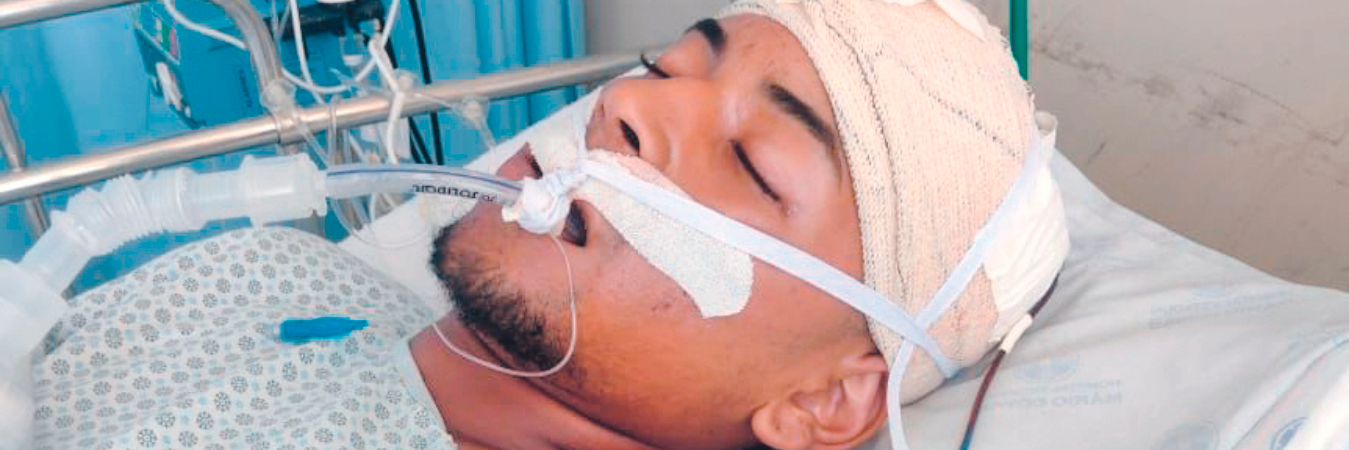 Esta es una de las imágenes que han compartido desde el hospital en Brasil a su familia en Colombia. / FOTO: CORTESÍA.