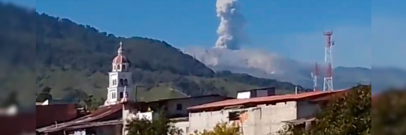 Así se observó el Nevado del Ruiz en la mañana de este 22 de enero. /FOTO: TOMADA DE VIDEO 
