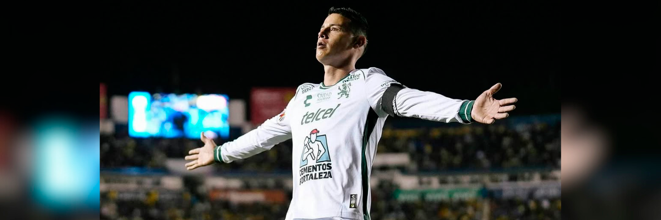 Así celebró James Rodríguez su segundo gol en la Liga mexicana. /FOTO: INSTAGRAM @clubleon_oficial