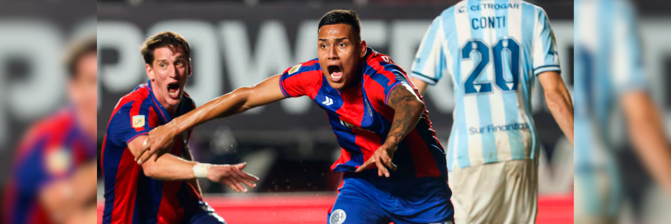 Jaime Peralta celebrando un gol con San Lorenzo de Argentina. /FOTO: SAN LORENZO 