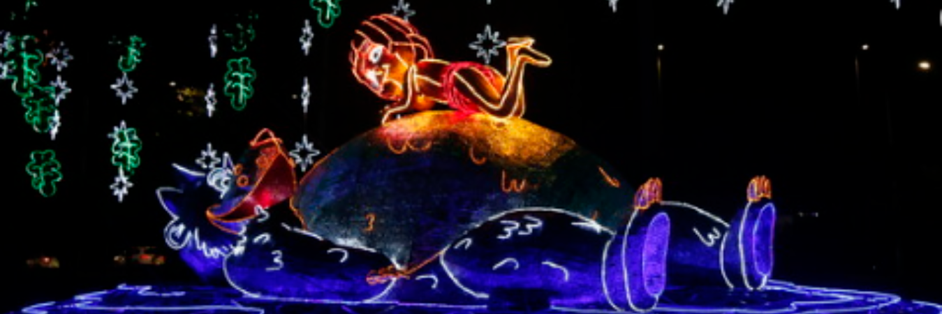 Encendido del alumbrado navideño en Medellín. /FOTO: COLPRENSA 