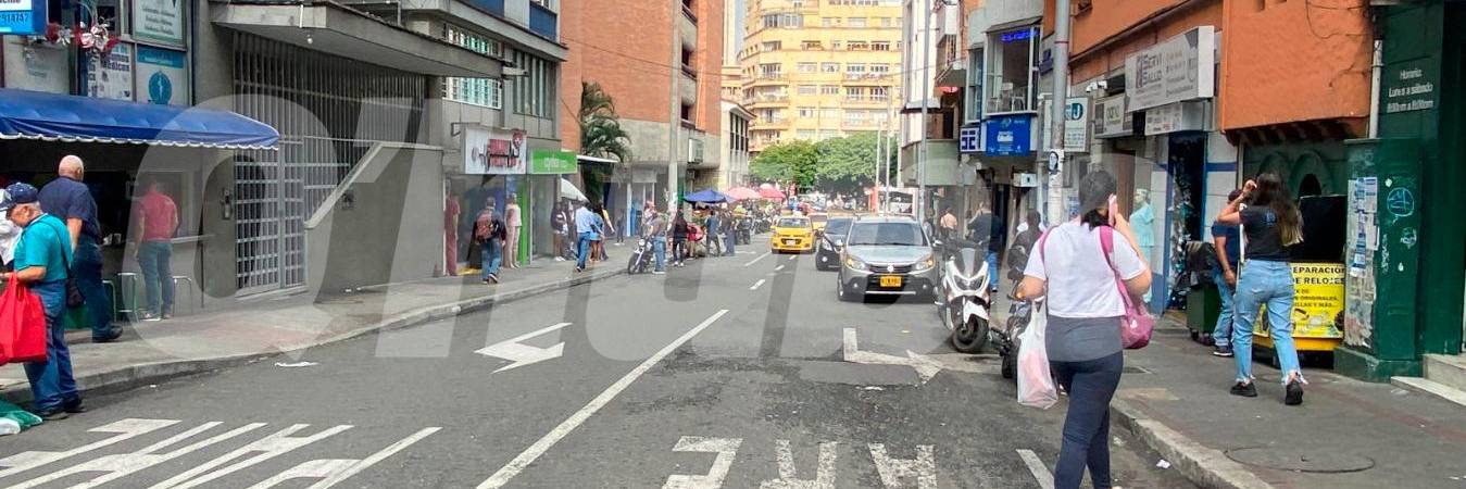Este es el lugar donde fue asesinado el presunto fletero en el Centro. /FOTO: ANDRÉS FELIPE OSORIO. 