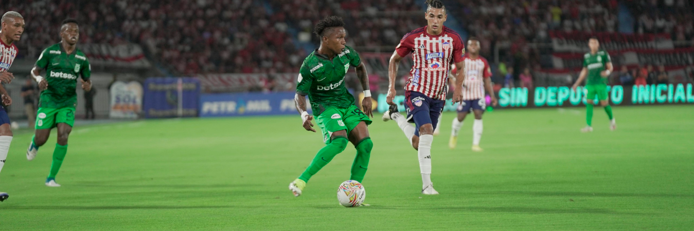 Atlético Nacional visitó a Junior en el estadio Metropolitano de Barranquilla. /FOTO: ATLÉTICO NACIONAL
