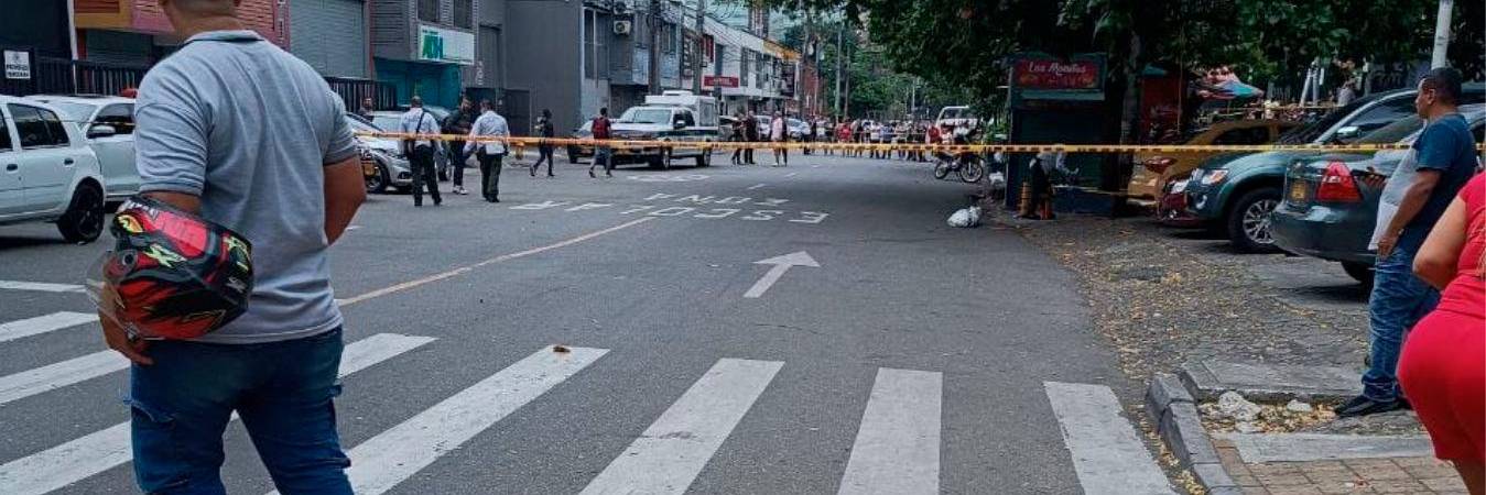 El homicidio se registró cerca al Comfenalco de Guayabal. /FOTO: CORTESÍA DENUNCIAS ANTIOQUIA