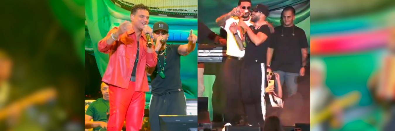 Ryan Castro apareció de sorpresa a darle guaro al Ferxxo. FOTOS: CAPTURAS DE VIDEO