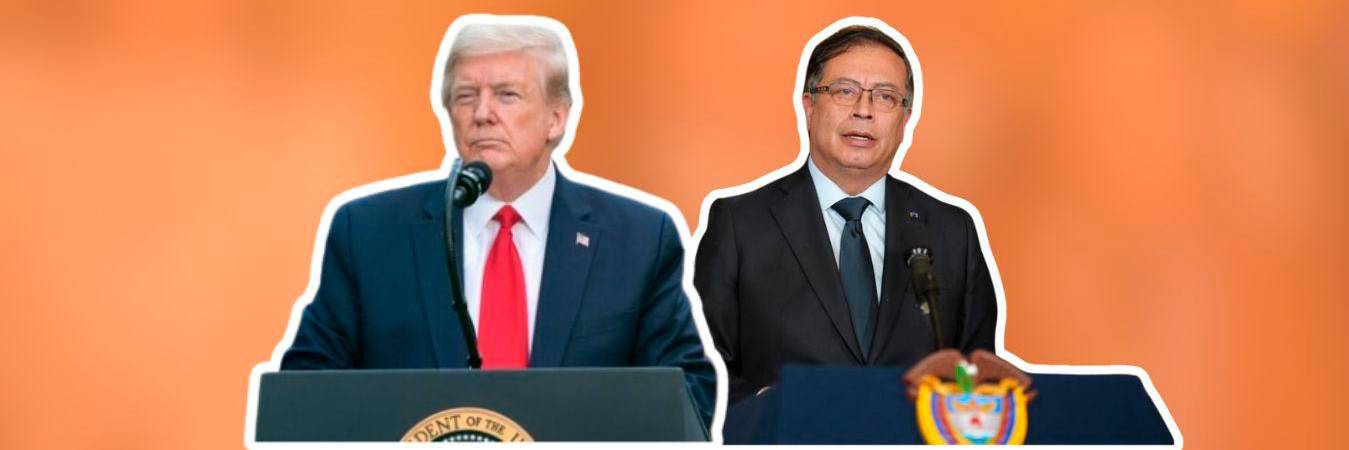 Donald Trump y Gustavo Petro. /FOTOS: COLPRENSA Y PRESIDENCIA