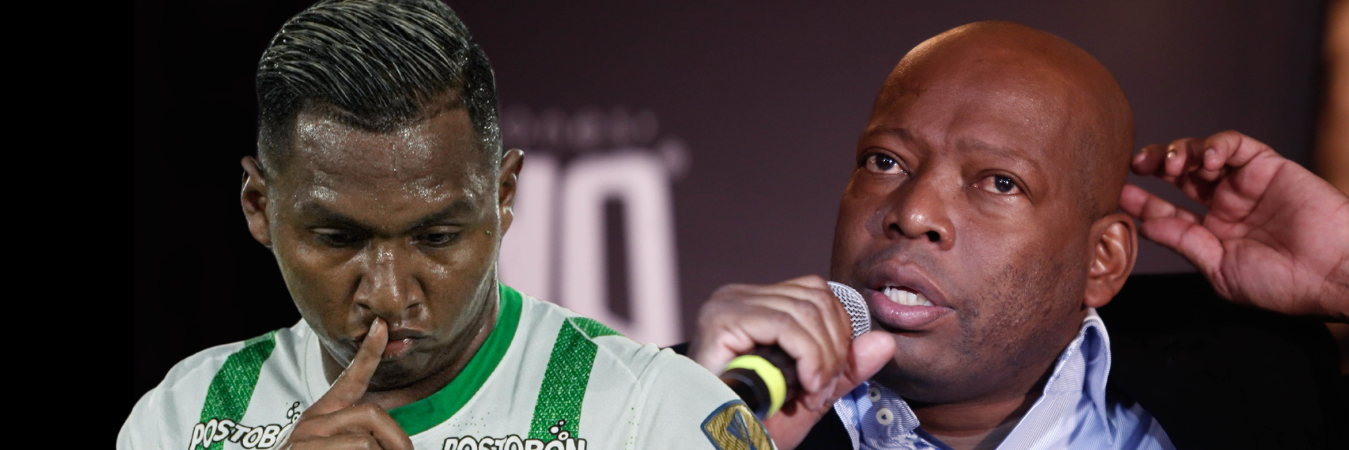 Alfredo Morelos (izquierda) quedó mal parado tras los comentarios del hoy analista deportivo, Faustino Asprilla. /FOTOS: NACIONAL Y COLPRENSA. 