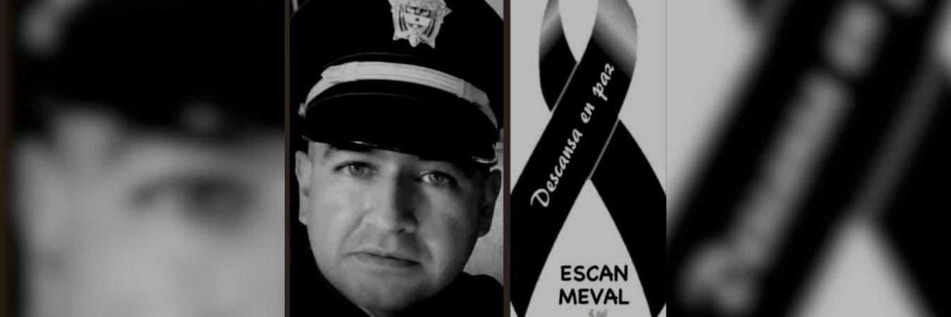 Denis Fernando Morales Jaramillo es el patrullero que murió en la fuga de presos en el centro de Medellín. /FOTO: CORTESÍA POLICÍA 