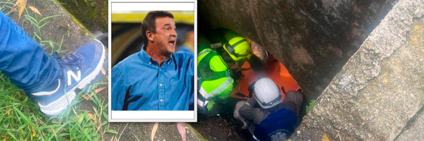 El exfutbolista sufrió un accidente en bicicleta en la vía a Las Palmas. /FOTO: TOMADA DE VIDEO - ARCHIVO