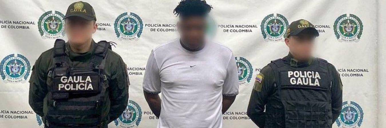 Alias Yorki exigía más de 400 millones de pesos a la compañía afectada. /FOTO: POLICÍA NACIONAL