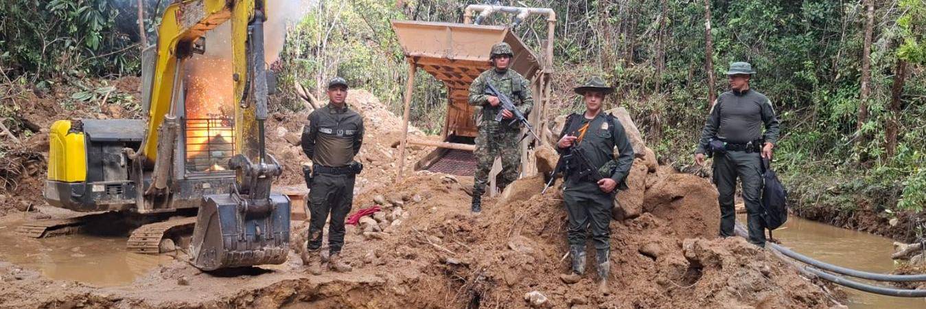 Golpe a la minería ilegal en San Carlos. / FOTO: ALCALDÍA DE SAN CARLOS