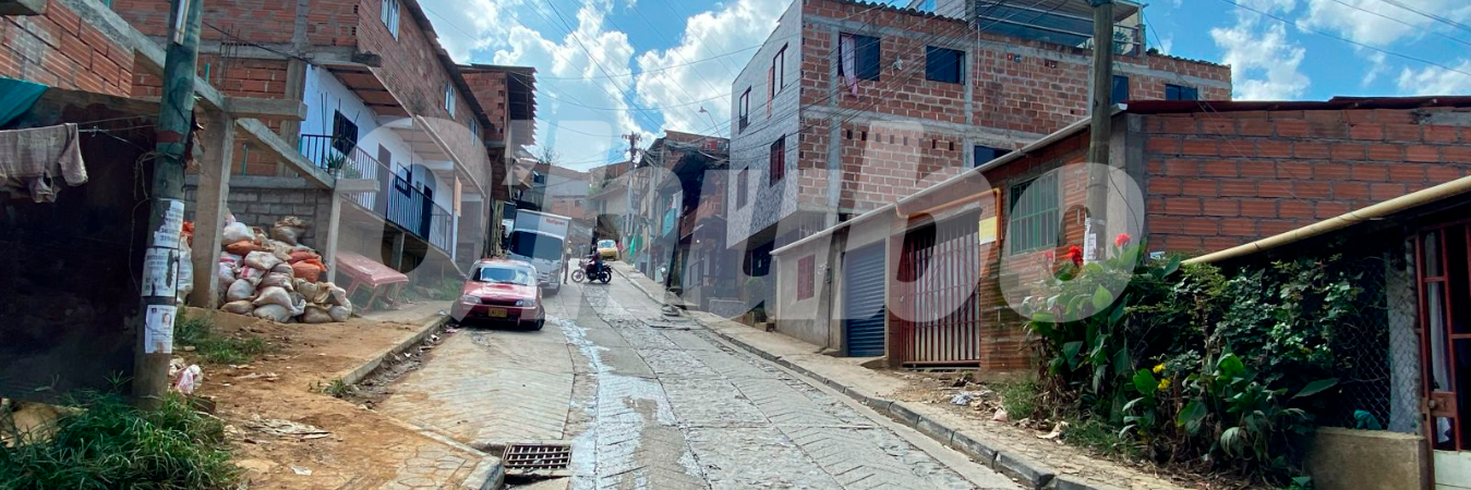 En esta cuadra del sector El Faro, parte alta del barrio Llanaditas, ocurrió el crimen. /FOTO: ANDRÉS FELIPE OSORIO GARCÍA