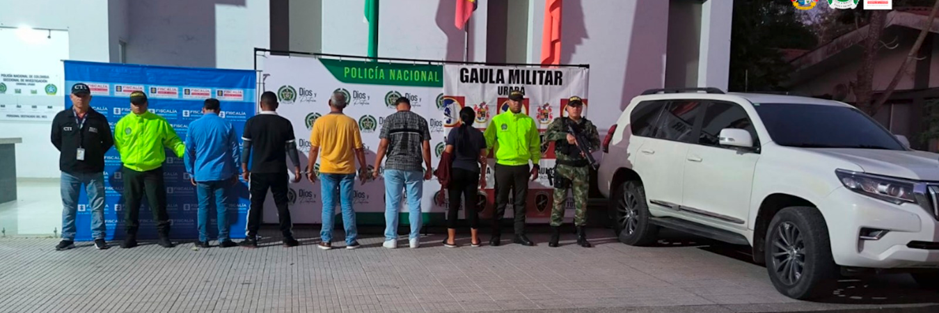 El operativo contó con la participación del Ejército, el Gaula Militar, la Fiscalía General de la Nación y el Departamento de Policía de Urabá. /FOTO: CORTESÍA. 