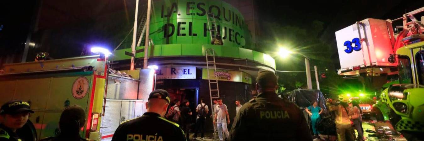 Incendio en el centro de Medellín. /FOTO: CAMILO SUÁREZ. 