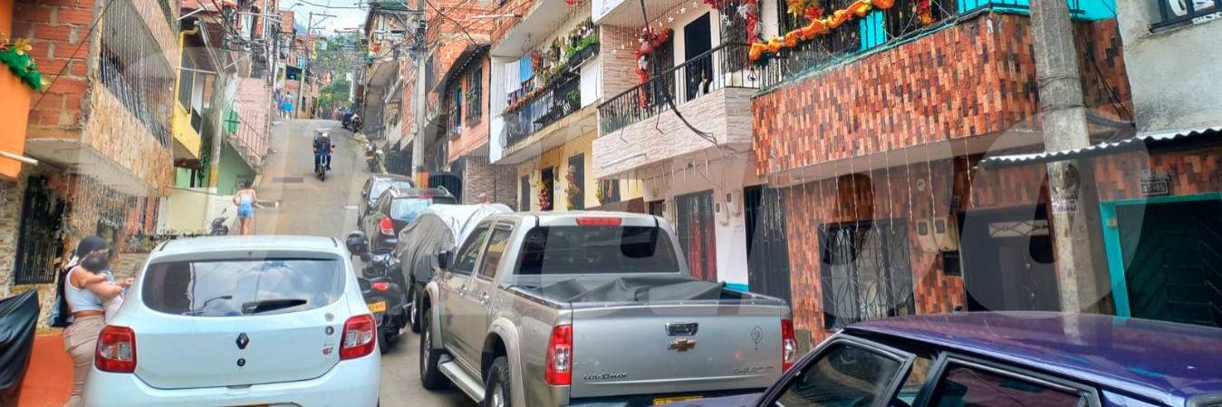 En esta cuadra del barrio La Gabriela de Bello se registró el feminicidio de Eveling Mesa Quintero. /FOTO: MAURICIO PALACIO BETANCUR