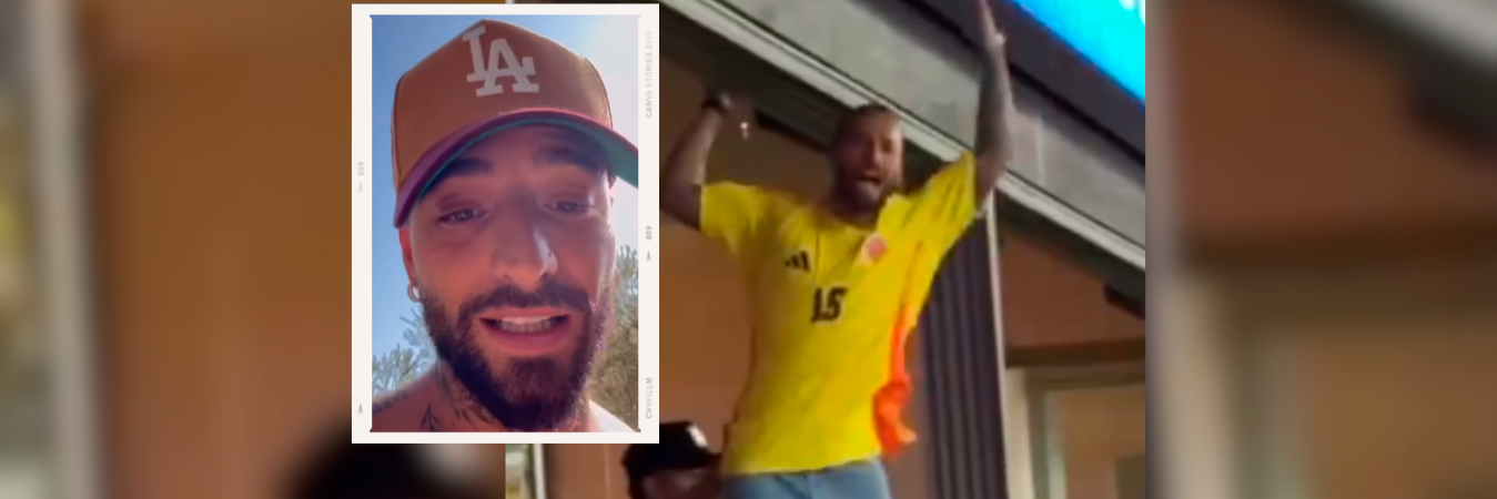 El paisa aprovechó para saludar a los hinchas colombianos y argentinos. /FOTO: CAPTURA DE PANTALLA