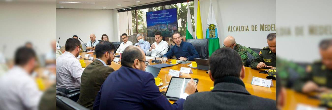 Federico Gutiérrez, alcalde de Medellín, durante un consejo de seguridad. / FOTO: ALCALDÍA DE MEDELLÍN