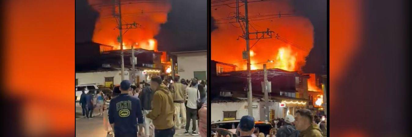 Gracias a la rápida intervención de la ciudadanía y los bomberos, el fuego pudo ser controlado en su totalidad. FOTO: CAPTURA DE VIDEO