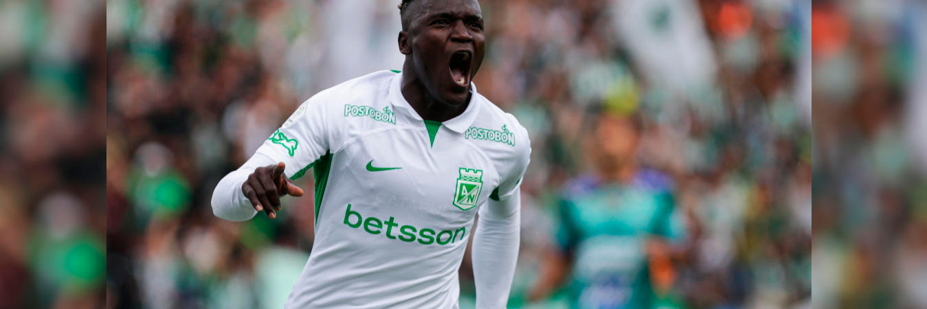Kevin Viveros Rodallega celebrando el gol ante Fortaleza. /FOTO: COLPRENSA