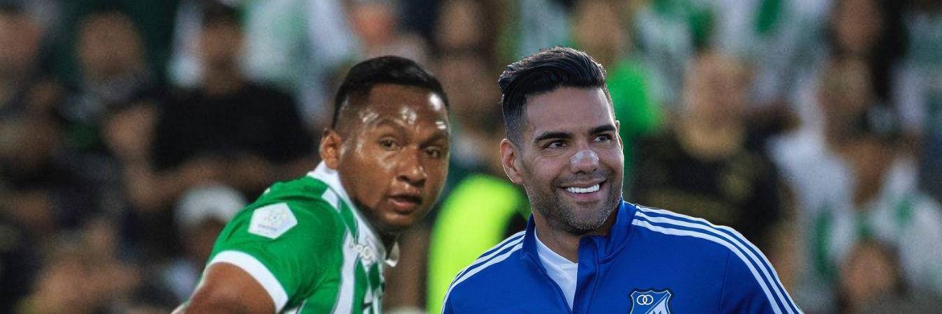 Alfredo Morelos y Falcao García (der), delanteros de Atlético Nacional y Millonarios. / FOTOS: CAMILO SUÁREZ Y MILLONARIOS 