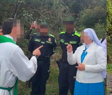 El video fue compartido en redes sociales por el sacerdote. FOTO: @JULIANDAVID866