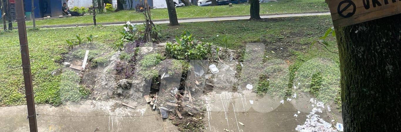 Este es el jardín por el que se habría originado el brutal ataque. / FOTO: SINDY VALLE