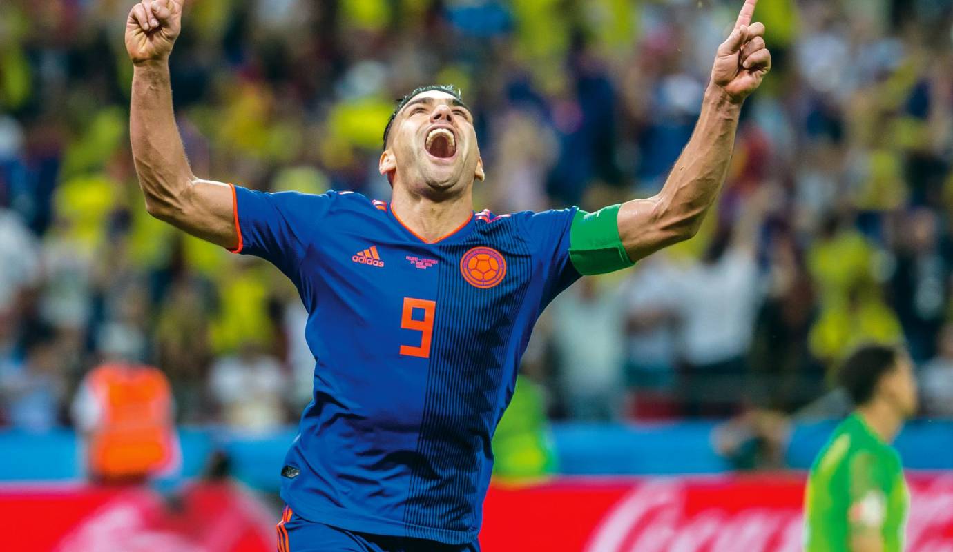 6. Partido Colombia vs. Polonia, Rusia 2018. Falcao anotó su primer gol en un mundial, el Tigre es el mayor anotador en la historia de la selección. / FOTO: JUAN ANTONIO SÁNCHEZ.