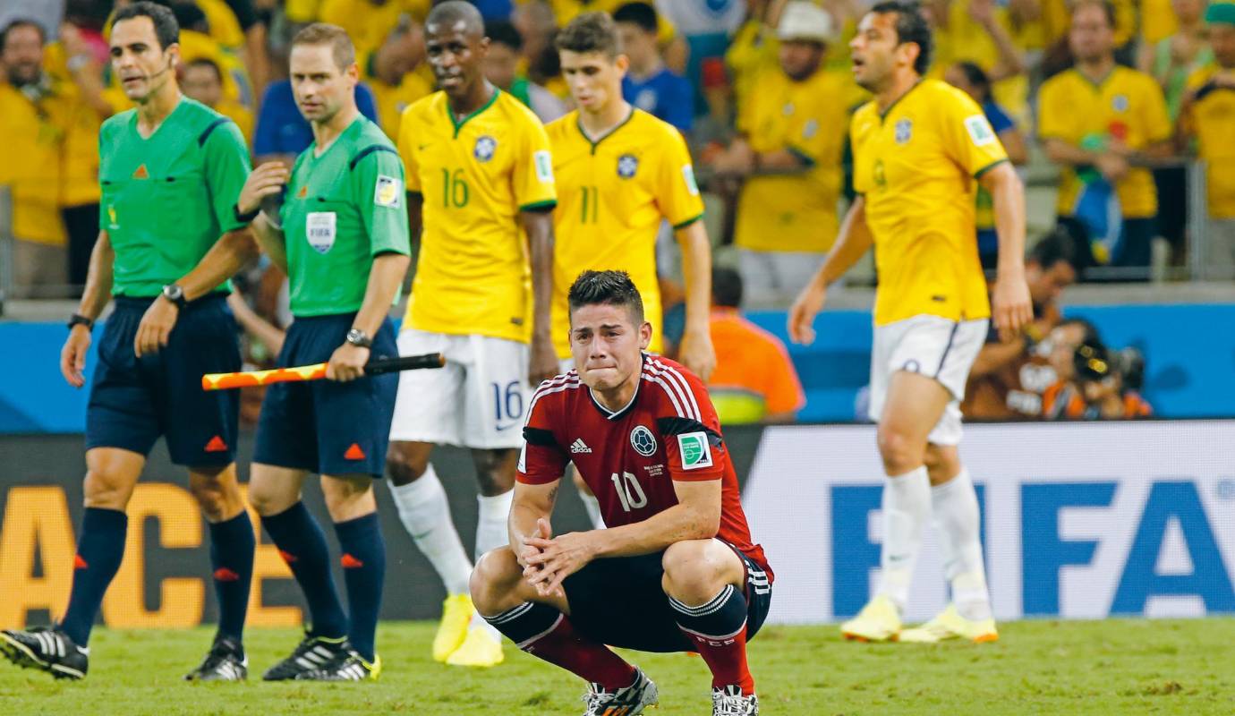 3. James fue el jugador más afectado después de perder frente a Brasil en cuartos de final por marcador de 2-1 y quedar eliminados del Mundial. / FOTO: JUAN ANTONIO SÁNCHEZ.