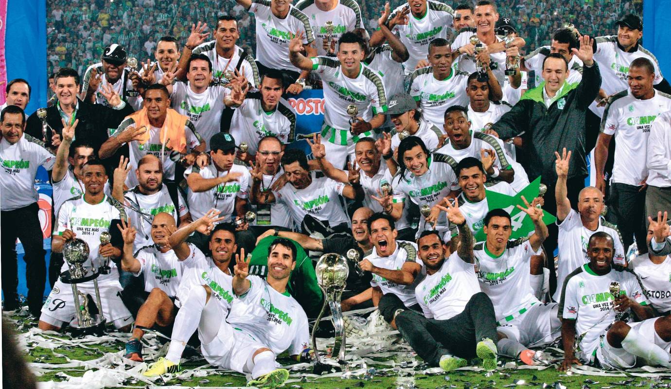 33. La 14 llegó rapidito: Nacional derrotó a Junior, alcanzó su tercer título consecutivo de la liga colombiana y llegó a su estrella 14. / FOTO: JUAN ANTONIO SÁNCHEZ.