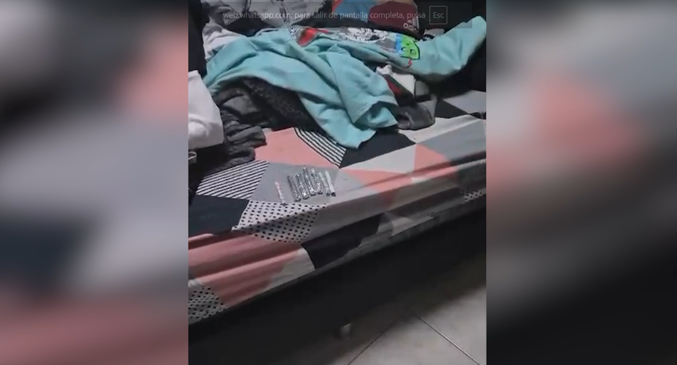 Sustancias encontradas en el lugar. FOTO: TOMA DE VIDEO - POLICÍA METROPOLITANA