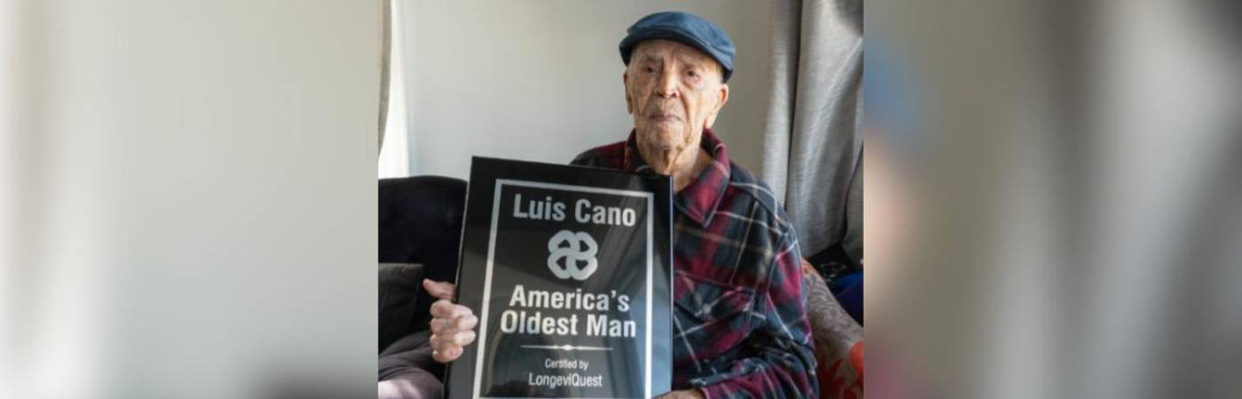 Era el antioqueño Luis de Jesús Cano Vásquez, considerado el hombre más viejo de Estados Unidos. FOTO: LONGEVIQUEST