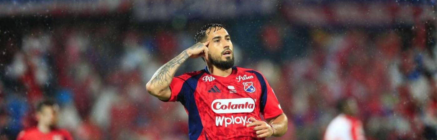 Francisco Fydriszewski fue protagonista en el juego ante Santa Fe, hizo el gol y criticó la decisión del juez al final. / FOTO: CAMILO SUÁREZ